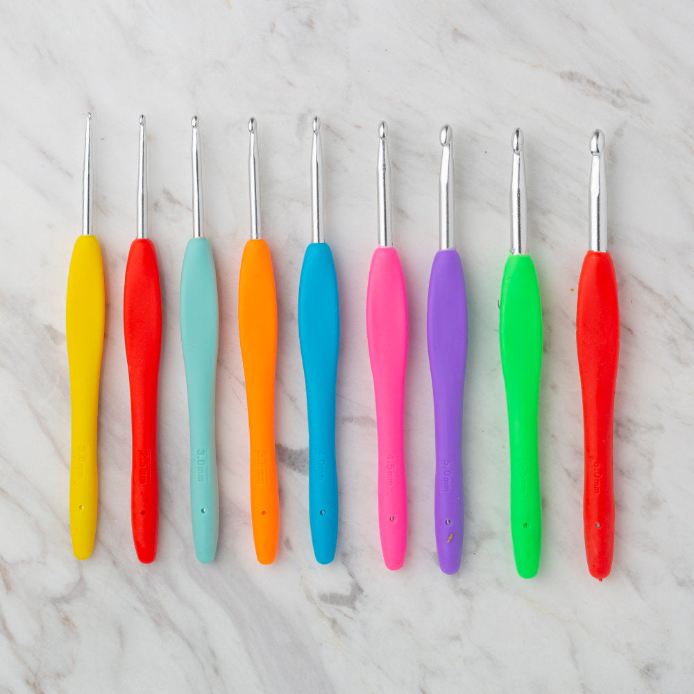 Loren 9'lu Yumuşak Saplı Yün Tığ Seti